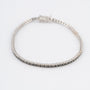 Witgouden heren tennis armband met zwarte briljanten