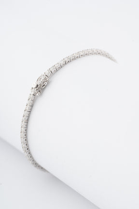 Witgouden tennisarmband met briljanten