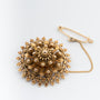 Antieke geel gouden klederdracht broche met veiligheidsketting