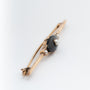 Antieke geel gouden brochette met onyx en parels