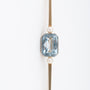 Oude geelgouden brochette met een blauwe spinel en parels