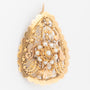 Antieke geelgouden broche met filigrain en parels