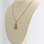 Geel gouden hanger met opaal aan geel gouden gourmet collier