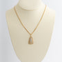 Geel gouden hanger met opaal aan geel gouden gourmet collier
