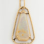 Geel gouden hanger met opaal aan geel gouden gourmet collier