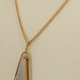 Geel gouden hanger met opaal aan geel gouden gourmet collier