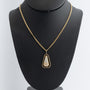 Geel gouden hanger met opaal aan geel gouden gourmet collier