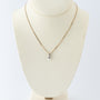 Wit gouden hanger met briljanten aan geel gouden gourmet collier