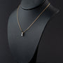 Wit gouden hanger met briljanten aan geel gouden gourmet collier