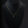 Wit gouden hanger met briljanten aan geel gouden gourmet collier