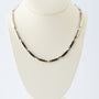 Witgouden/geelgouden schakel collier