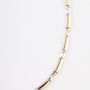 Witgouden/geelgouden schakel collier