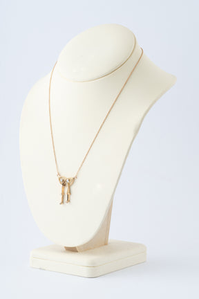 Antique yellow gold Art Nouveau pendant with diamonds