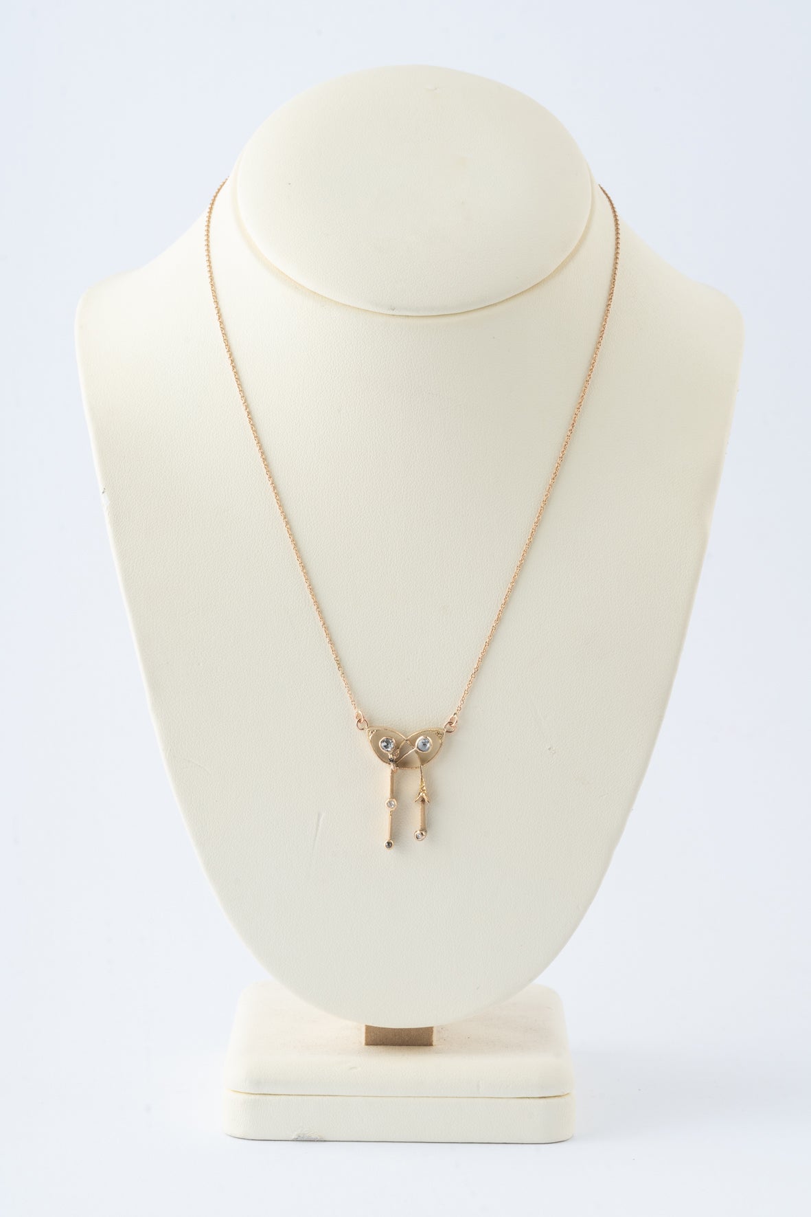 Antieke geelgouden Art Nouveau hanger met diamanten