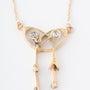 Antique yellow gold Art Nouveau pendant with diamonds
