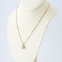 White gold/yellow gold pendant with brilliant-cut diamonds on a yellow gold Venetian necklace
