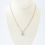 White gold/yellow gold pendant with brilliant-cut diamonds on a yellow gold Venetian necklace