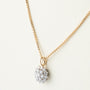 White gold/yellow gold pendant with brilliant-cut diamonds on a yellow gold Venetian necklace