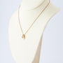 Yellow gold pendant with brilliant-cut diamond on a gold Venetian chain