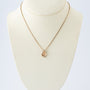 Yellow gold pendant with brilliant-cut diamond on a gold Venetian chain