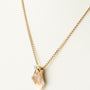 Yellow gold pendant with brilliant-cut diamond on a gold Venetian chain