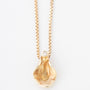 Yellow gold pendant with brilliant-cut diamond on a gold Venetian chain