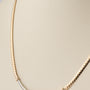 Witgouden/geelgouden collier met een briljant van het merk Le Chic