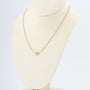 Geelgouden collier met entourage hanger met briljanten