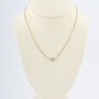 Geelgouden collier met entourage hanger met briljanten