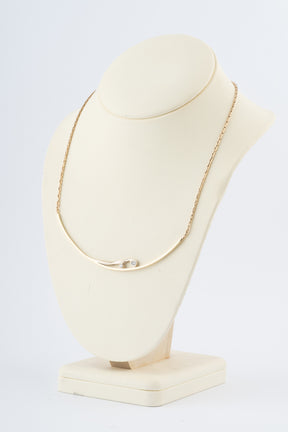 Geelgouden collier met briljanten