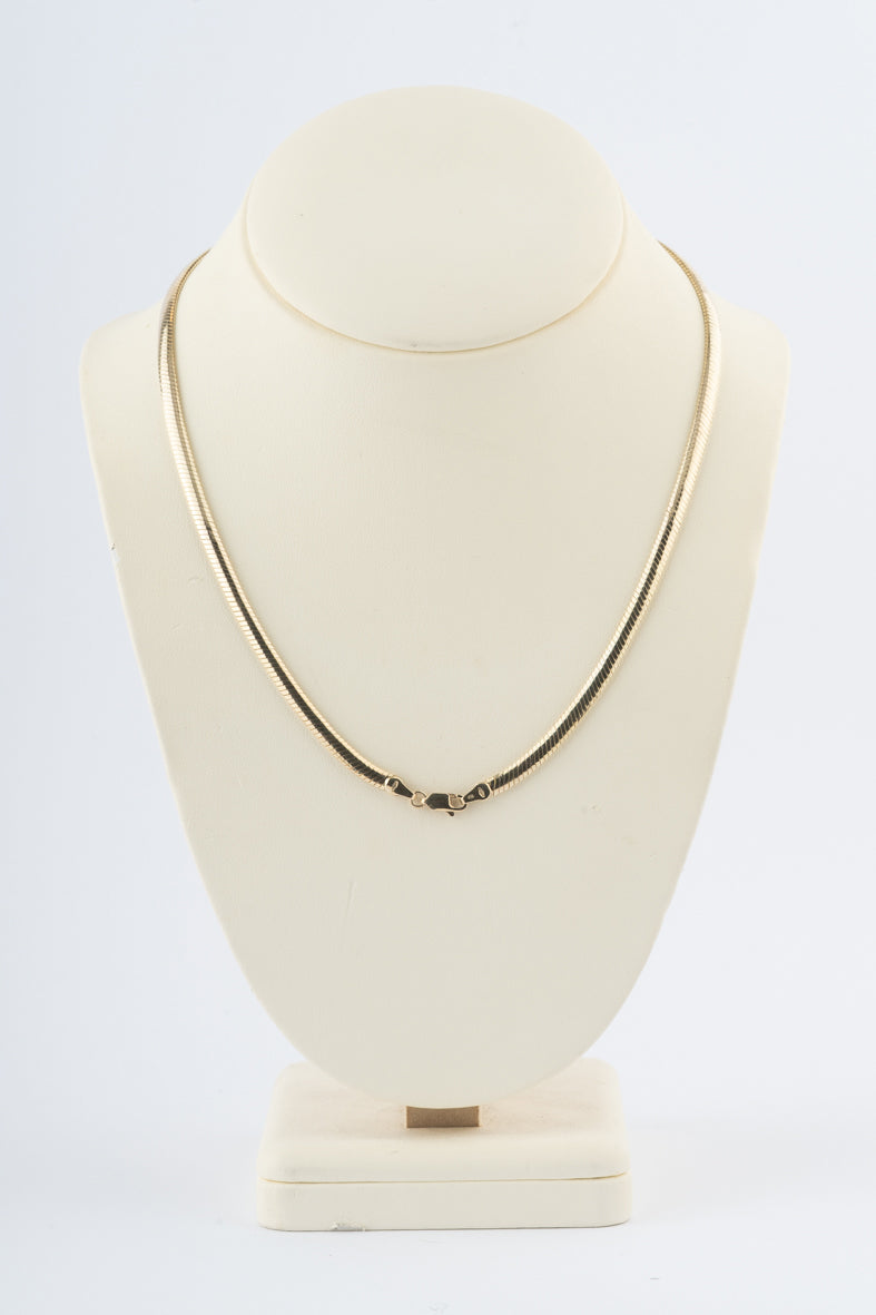 Geelgouden soepel omega collier