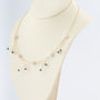 Geelgouden modern collier met parels