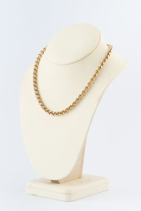 Geelgouden jasseron collier