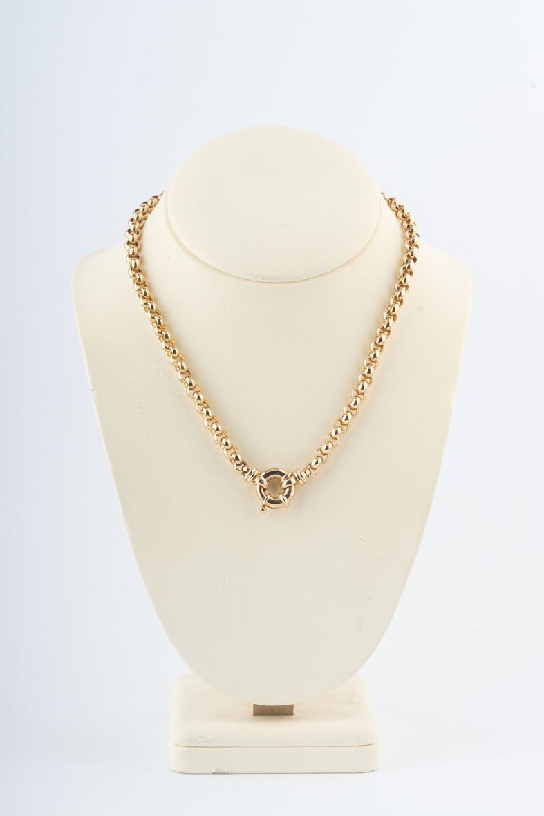 Geelgouden jasseron collier