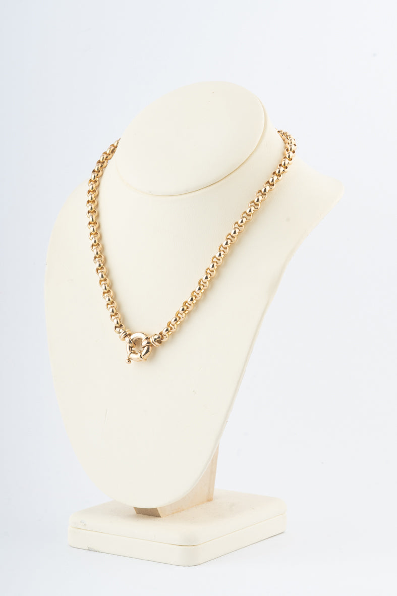Geelgouden jasseron collier