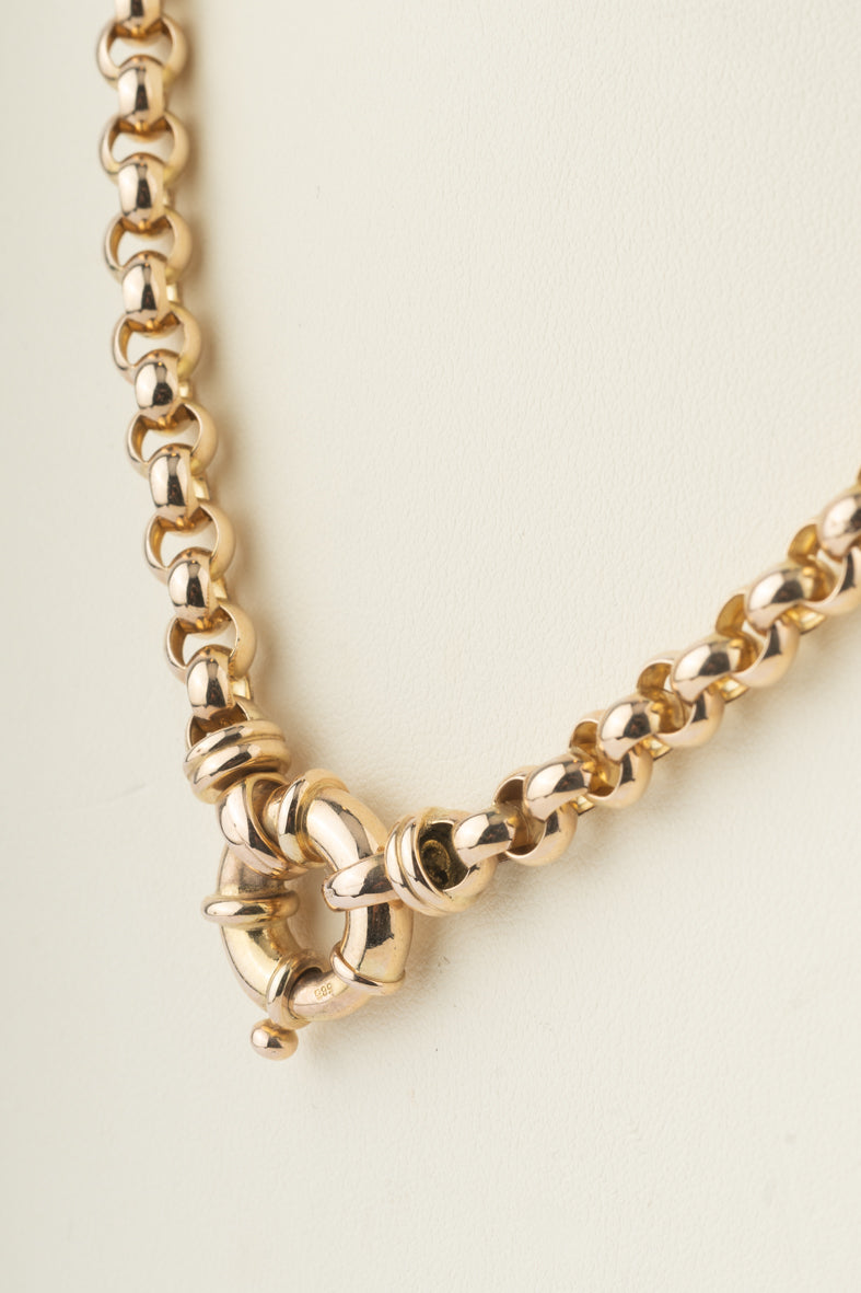 Geelgouden jasseron collier