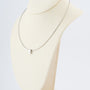 Witgouden hanger met een diamant aan witgouden omega collier