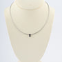 Witgouden hanger met een diamant aan witgouden omega collier