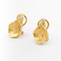 Geel gouden oorclips met briljant, Scandinavisch design