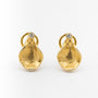 Geel gouden oorclips met briljant, Scandinavisch design