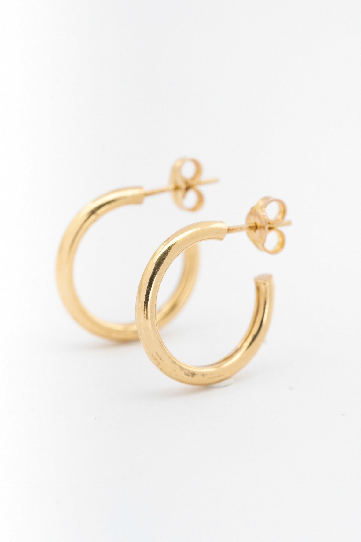Geel gouden oor ringen (creolen)