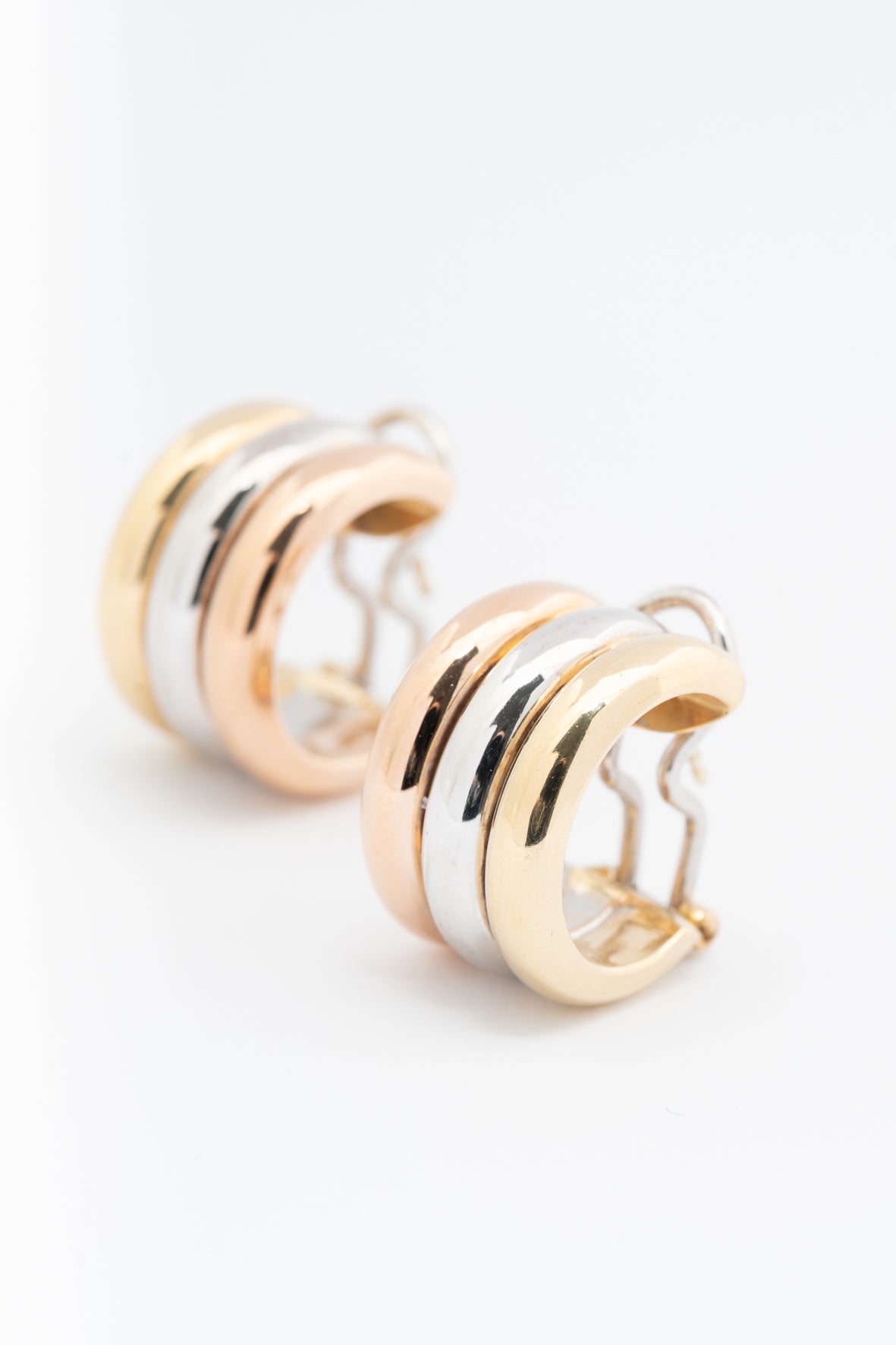 Gouden tri-color oorstekers