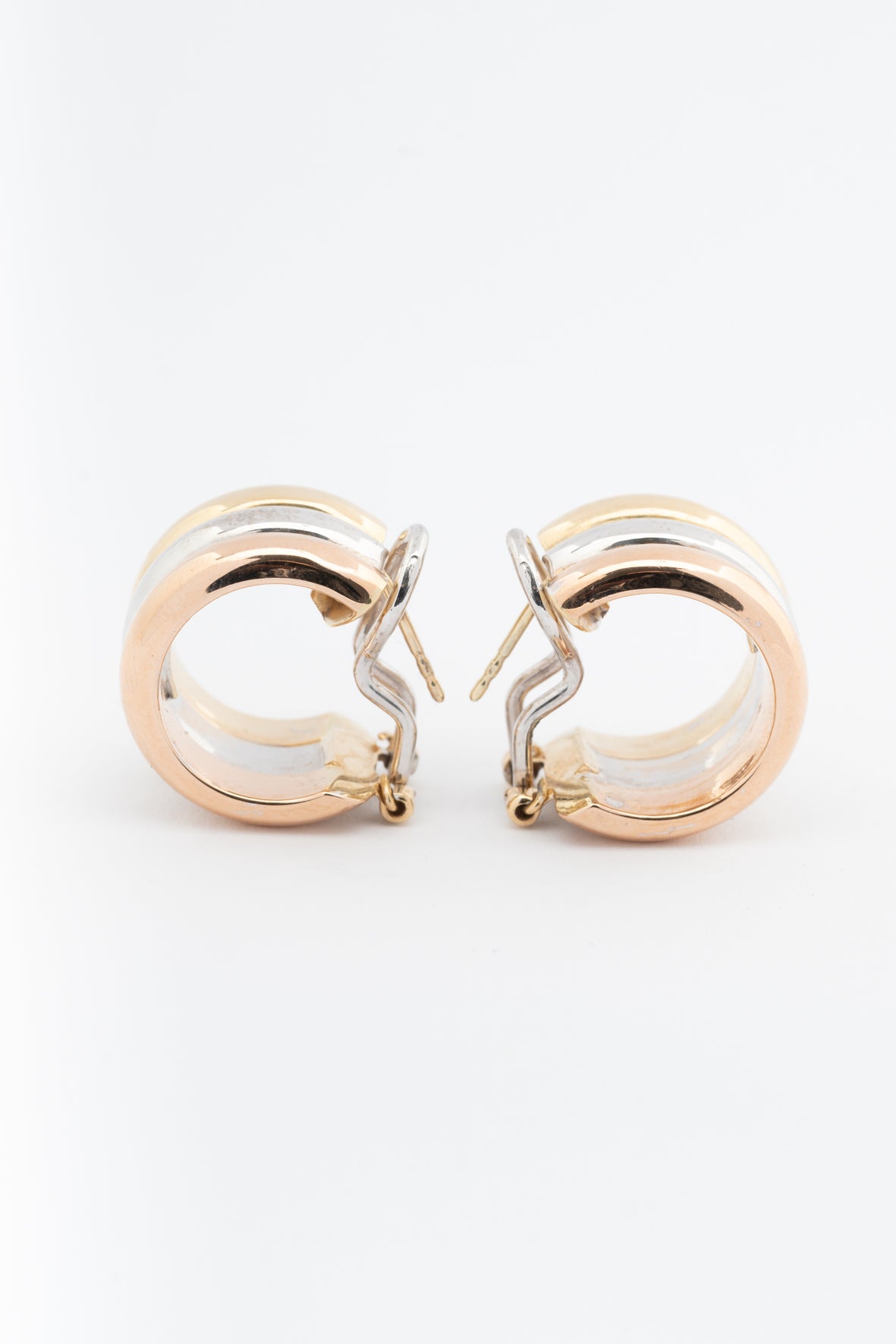 Gouden tri-color oorstekers