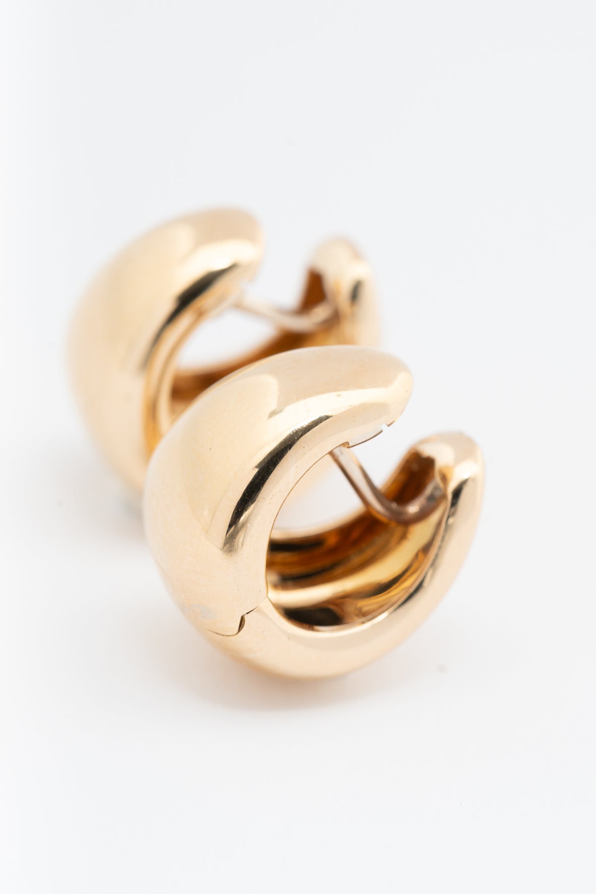 Geel gouden oor ringen/creolen