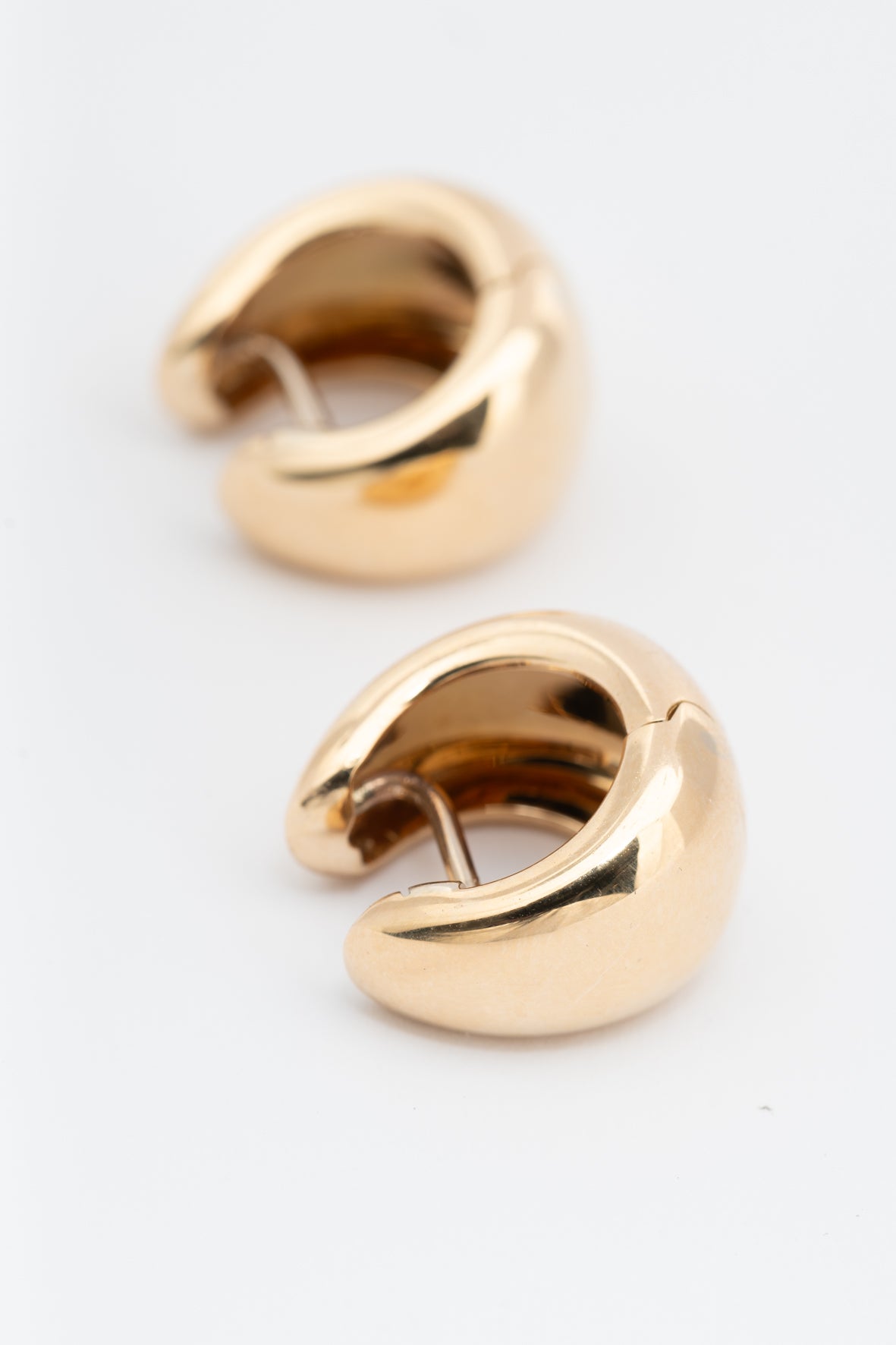 Geel gouden oor ringen/creolen