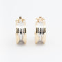 Wit/geel goulden BVLGARI oor ringen/creolen