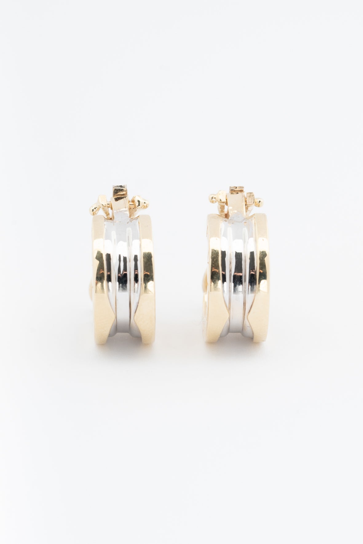 Wit/geel goulden BVLGARI oor ringen/creolen