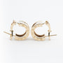 Wit/geel goulden BVLGARI oor ringen/creolen