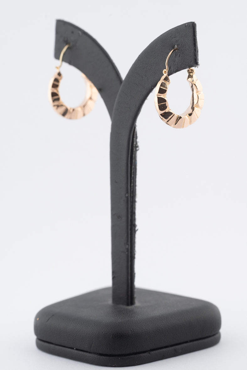 Roségouden oorhangers/ringen