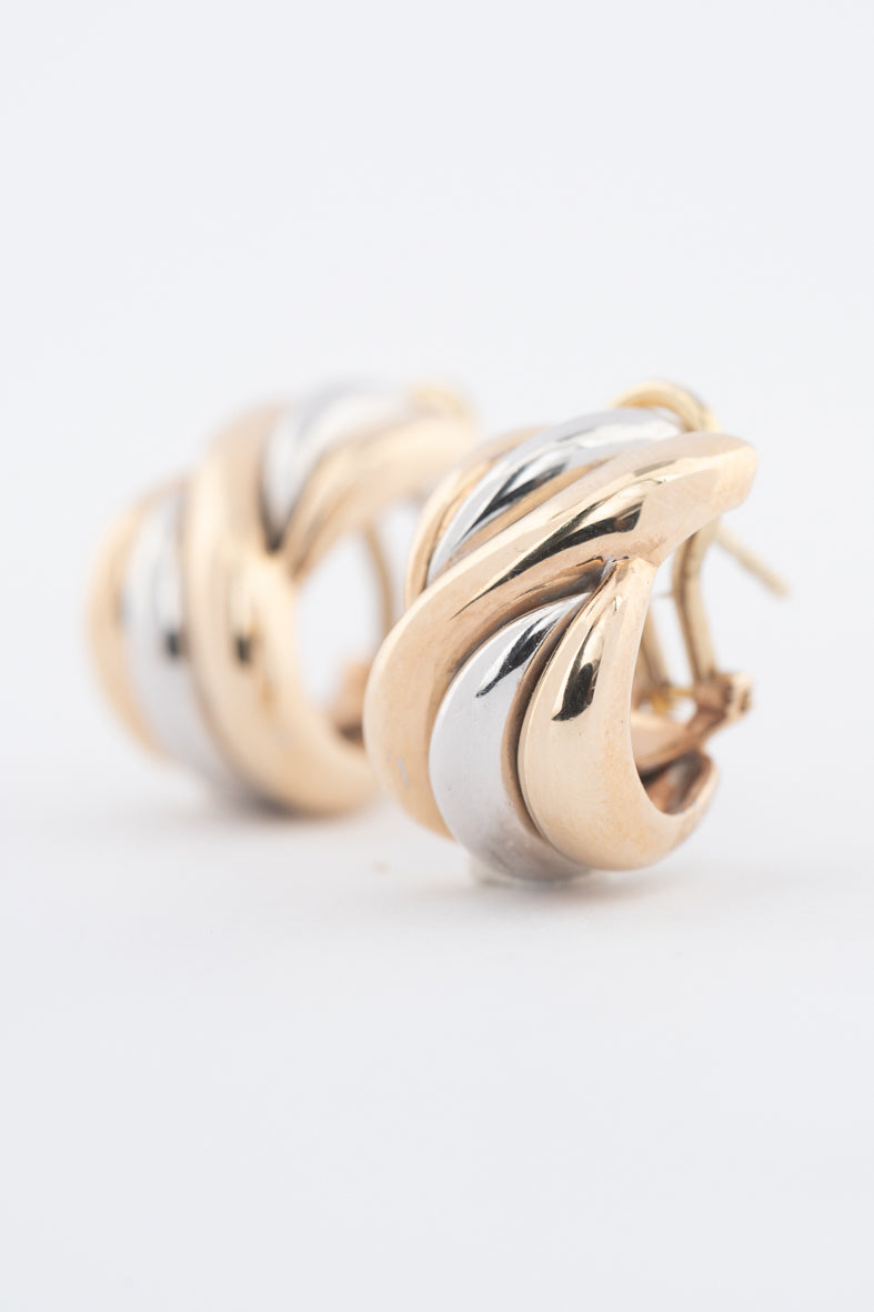 Gouden tri-color oorstekers